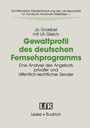 Cover: Gewaltprofil des deutschen Fernsehprogramms - VS Verlag für Sozialwissenschaften