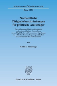 Abbildung von: Nachamtliche Tätigkeitsbeschränkungen für politische Amtsträger - fibre