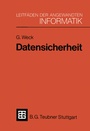 Cover: Datensicherheit - Vieweg+Teubner Verlag