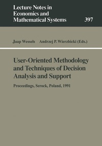 Enlarge image Cover: User-Oriented Methodology and Techniques of Decision Analysis and Support - Springer