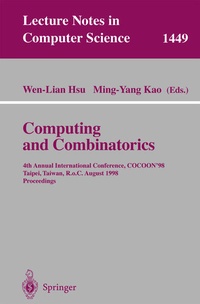 Enlarge image Cover: Computing and Combinatorics - Springer