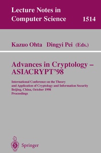 Enlarge image Cover: Advances in Cryptology - ASIACRYPT'98 - Springer