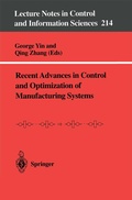 Cover: Recent Advances in Control and Optimization of Manufacturing Systems - Springer