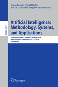 Cover: Artificial Intelligence: Methodology, Systems, and Applications - Springer