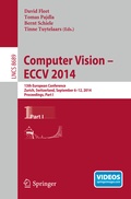 Cover: Computer Vision -- ECCV 2014 - Springer