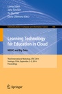Cover: Learning Technology for Education in Cloud - MOOC and Big Data - Springer