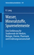 Cover: Wasser, Mineralstoffe, Spurenelemente - Steinkopff