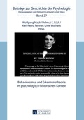 Cover: Behaviorismus und Erkenntnistheorie im psychologisch-historischen Kontext - Peter Lang Verlag