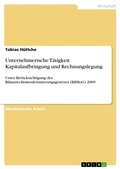 Cover: Unternehmerische T&auml;tigkeit. Kapitalaufbringung und Rechnungslegung - GRIN Verlag