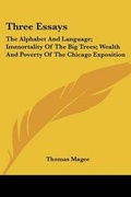 Cover: Three Essays - Kessinger Publishing
