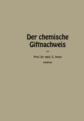 Cover: Der chemische Giftnachweis - J.F. Bergmann-Verlag