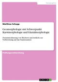Cover: Geomorphologie mit Schwerpunkt Karstmorphologie und Glazialmorphologie - GRIN Verlag