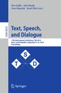 Cover: Text, Speech and Dialogue - Springer