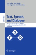Cover: Text, Speech and Dialogue - Springer