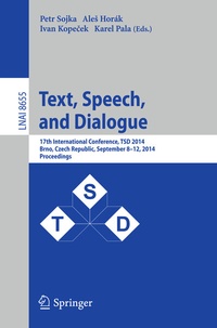 Enlarge image Cover: Text, Speech and Dialogue - Springer