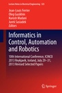Cover: Informatics in Control, Automation and Robotics - Springer