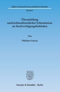 Abbildung von: Übermittlung nachrichtendienstlicher Erkenntnisse an Strafverfolgungsbehörden - fibre