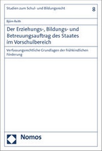 Abbildung von: Der Erziehungs-, Bildungs- und Betreuungsauftrag des Staates im Vorschulbereich - Nomos