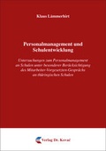 Cover: Personalmanagement und Schulentwicklung - Kovac, Dr. Verlag