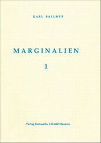 Enlarge image Cover: Marginalien 1 - Verlag Fornasella