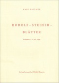 Cover: Rudolf-Steiner-Bl&auml;tter Nr. 1 - Verlag Fornasella