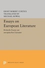 Cover: Essays on European Literature - Princeton University Press
