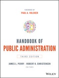 Cover: Handbook of Public Administration - Jossey-Bass