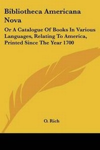 Abbildung von: Bibliotheca Americana Nova - Kessinger Publishing