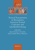 Cover: Textual Transmission in Byzantium - Brepols N.V.