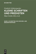 Cover: Schriften zur Kirchen- und Bekenntnisfrage - De Gruyter