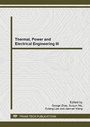 Cover: Thermal, Power and Electrical Engineering III - Trans Tech Publications Ltd