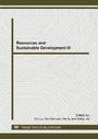Cover: Resources and Sustainable Development III - Trans Tech Publications Ltd