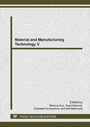 Cover: Material and Manufacturing Technology V - Trans Tech Publications Ltd