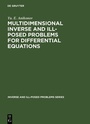 Cover: Multidimensional Inverse and Ill-Posed Problems for Differential Equations - De Gruyter