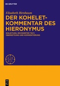 Cover: Der Koheletkommentar des Hieronymus - De Gruyter