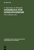Cover: Handbuch f&uuml;r Konsumvereine - De Gruyter