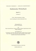 Cover: Hethitisches W&ouml;rterbuch / Band VI: I - Universit&auml;tsverlag Winter