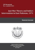 Cover: Just War Theory and the India's Intervention in East Pakistan, 1971 - KW Publishers Pvt Ltd
