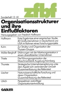 Cover: Organisationsstrukturen und ihre Einflu&szlig;faktoren - Springer Gabler