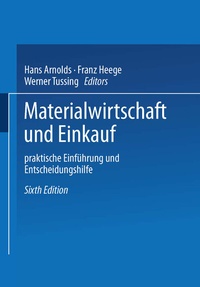 Abbildung von: Materialwirtschaft und Einkauf - Springer Gabler