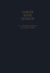 Enlarge image Cover: Bank-Lexikon - Springer Gabler