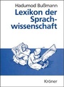 Cover: Lexikon der Sprachwissenschaft - Alfred Kröner Verlag
