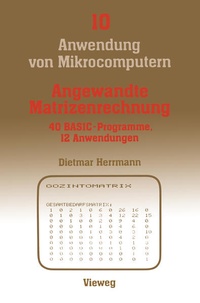 Enlarge image Cover: Angewandte Matrizenrechnung - Vieweg+Teubner Verlag