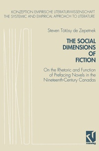 Abbildung von: The Social Dimensions of Fiction - Vieweg+Teubner Verlag