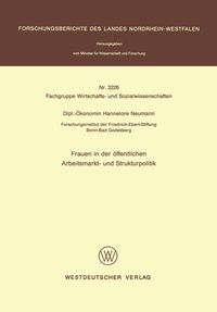 Abbildung von: Frauen in der öffentlichen Arbeitsmarkt- und Strukturpolitik - VS Verlag für Sozialwissenschaften