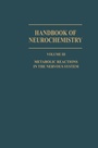 Cover: Metabolic Reactions in the Nervous System - Springer