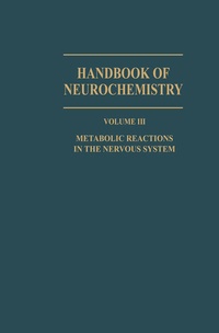 Enlarge image Cover: Metabolic Reactions in the Nervous System - Springer