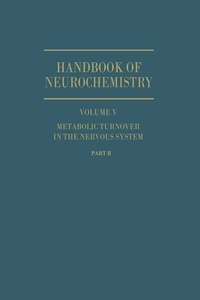 Enlarge image Cover: Metabolic Turnover in the Nervous System - Springer