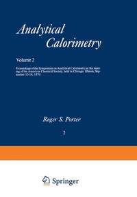 Enlarge image Cover: Analytical Calorimetry - Springer