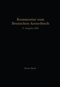 Cover: Kommentar zum Deutschen Arzneibuch 6. Ausgabe 1926 - Springer